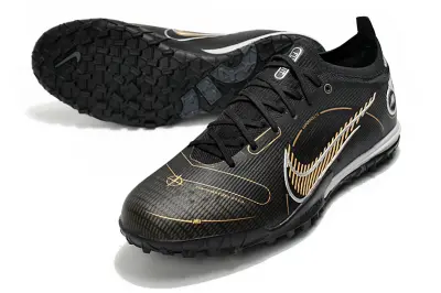 Nike Mercurial Vapor 14 Elite TF - Black/Metallic Gold/White
