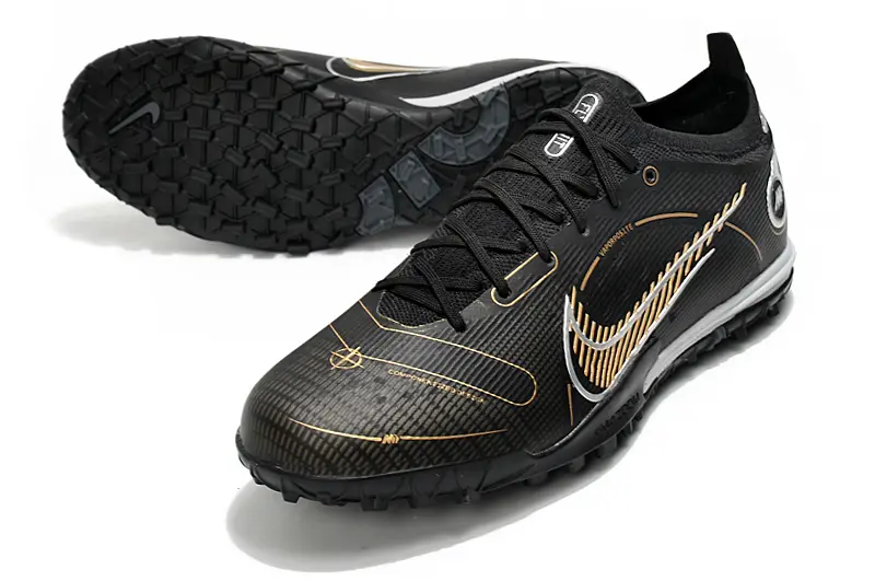 Nike Mercurial Vapor 14 Elite TF - Black/Metallic Gold/White