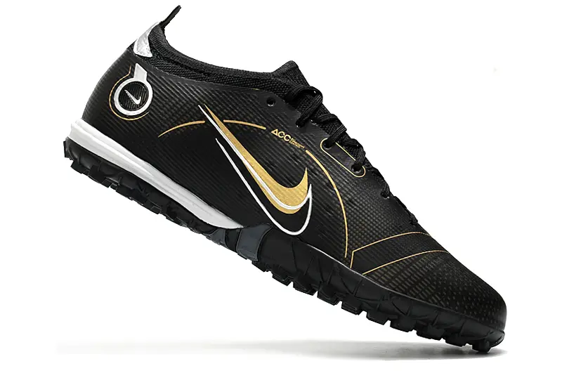 Nike Mercurial Vapor 14 Elite TF - Black/Metallic Gold/White