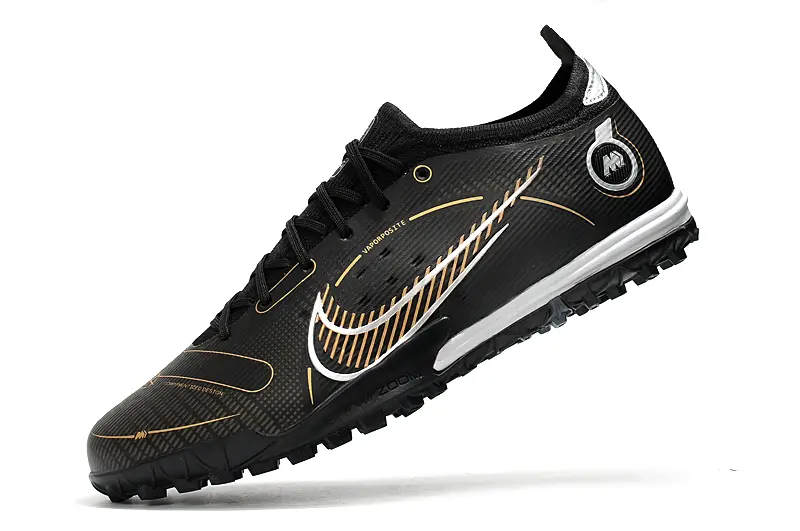 Nike Mercurial Vapor 14 Elite TF - Black/Metallic Gold/White