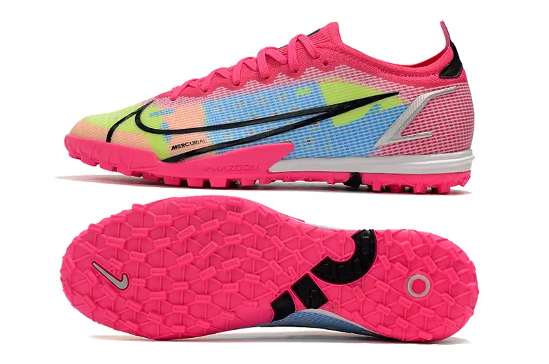 Nike Mercurial Vapor 14 Elite TF - Pink/Neon Yellow/Cyan Blue