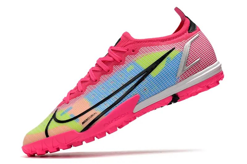 Nike Mercurial Vapor 14 Elite TF - Pink/Neon Yellow/Cyan Blue