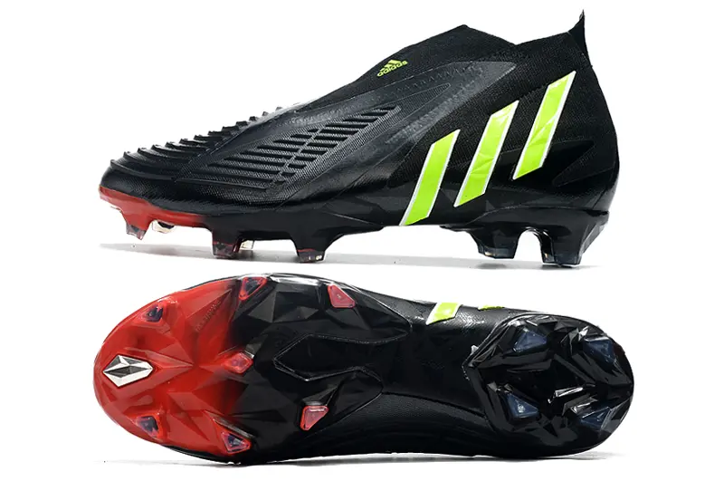 Adidas Predator Edge+ Laceless FG - Black/Neon Green/Red
