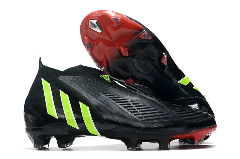 Adidas Predator Edge+ Laceless FG - Black/Neon Green/Red