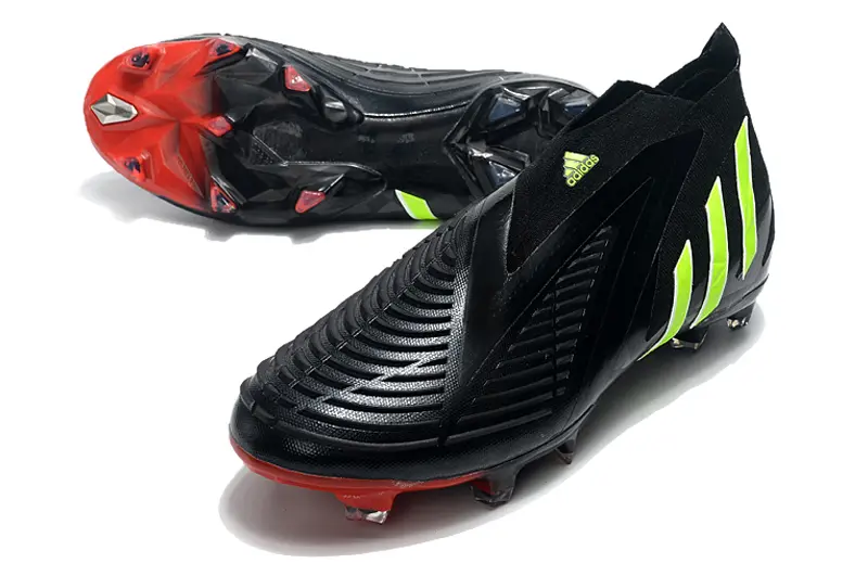 Adidas Predator Edge+ Laceless FG - Black/Neon Green/Red