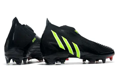 Adidas Predator Edge+ Laceless FG - Black/Neon Green/Red