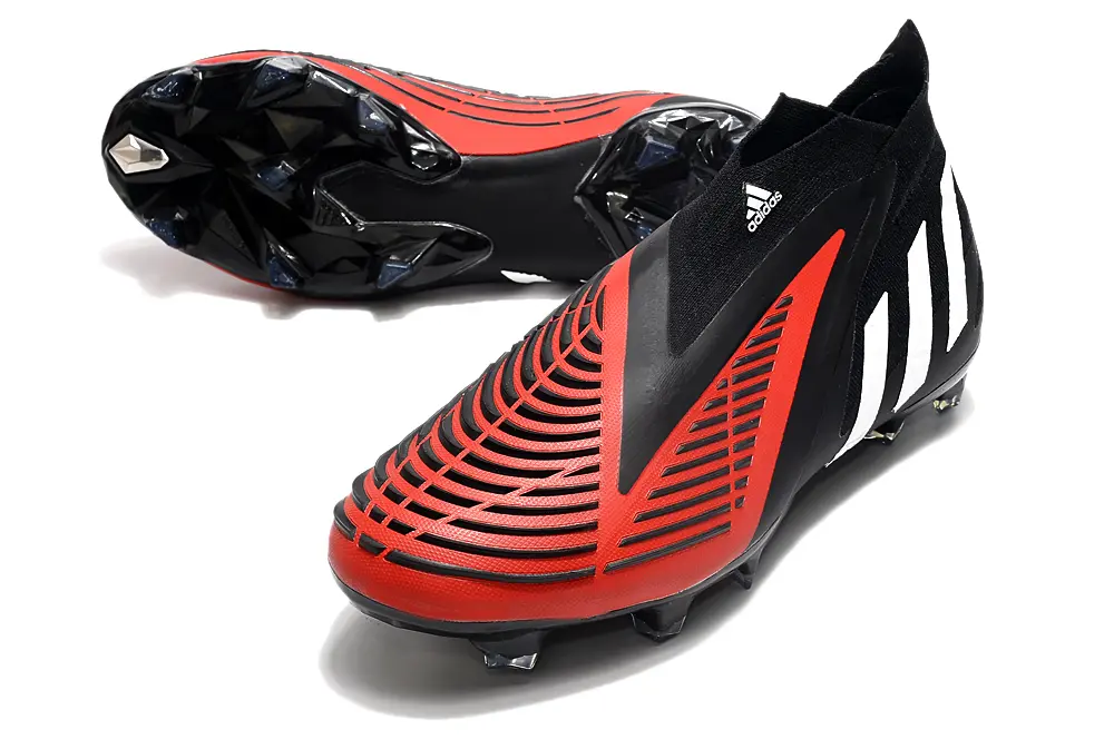 Adidas Predator Edge+ Laceless FG - Red/Crimson Blaze/Classic Black