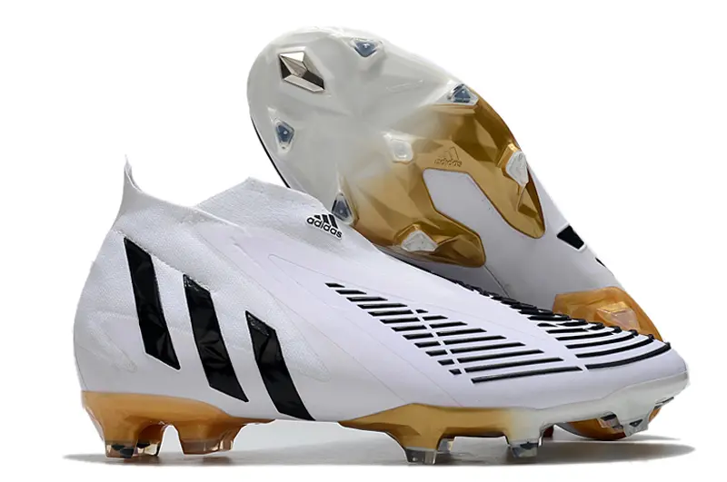 Adidas Predator Edge+ Laceless FG - White/Black/Gold