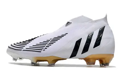 Adidas Predator Edge+ Laceless FG - White/Black/Gold
