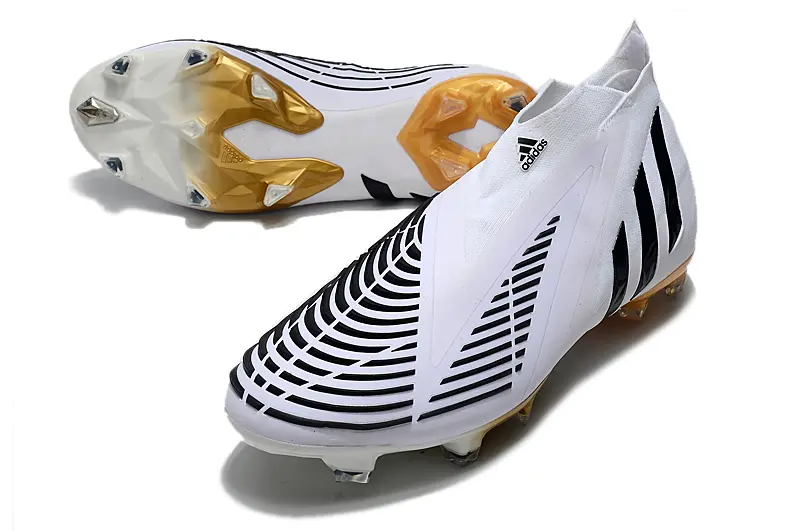Adidas Predator Edge+ Laceless FG - White/Black/Gold
