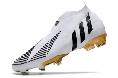 Adidas Predator Edge+ Laceless FG - White/Black/Gold