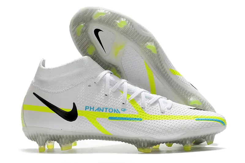 Nike Phantom GT 2 Elite DF FG - White/Electric Green/Sapphire Blue