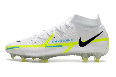 Nike Phantom GT 2 Elite DF FG - White/Electric Green/Sapphire Blue