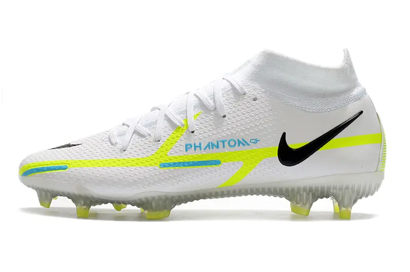Nike Phantom GT 2 Elite DF FG - White/Electric Green/Sapphire Blue