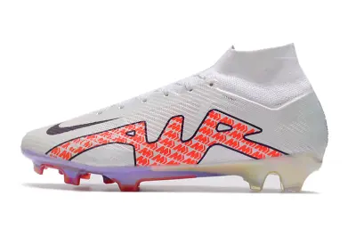 Nike Air Zoom Mercurial Superfly 9 Elite FG - White/Fiery Coral/Iridescent Highlights