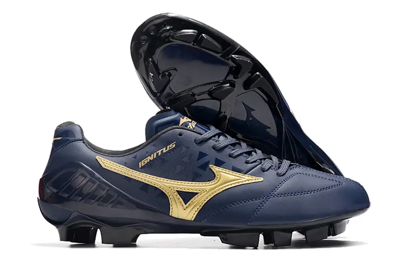 Mizuno Wave Ignitus FG - Navy/Gold Accent/Navy Blue