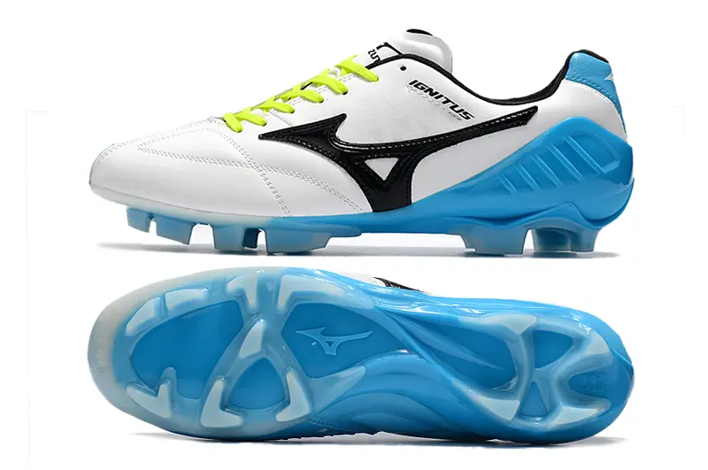 Mizuno Wave Ignitus FG - White/Electric Green/Blue Lagoon