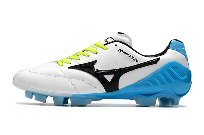 Mizuno Wave Ignitus FG - White/Electric Green/Blue Lagoon
