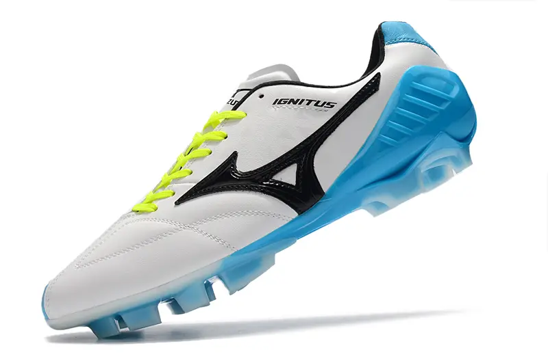 Mizuno Wave Ignitus FG - White/Electric Green/Blue Lagoon