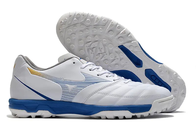 Mizuno Morelia Neo 3 TF - White/Sky Blue/Gold Accent