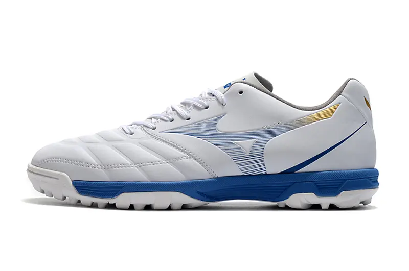 Mizuno Morelia Neo 3 TF - White/Sky Blue/Gold Accent